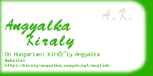 angyalka kiraly business card